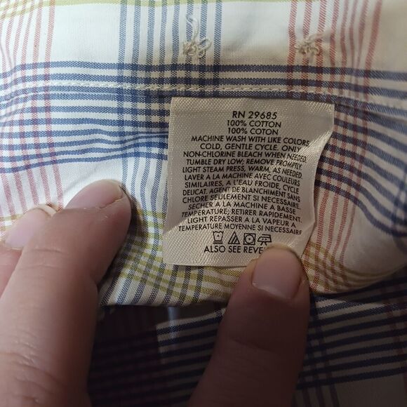 Pendleton Men's Large Multi Color Plaid Short Sleeve Button Front‎ Shirt Cotton - Picture 5 of 5